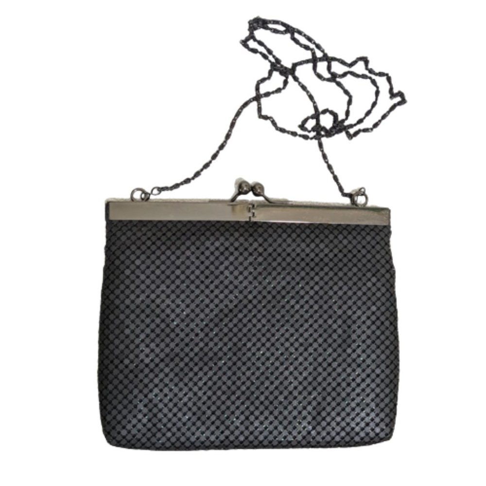WARREN REED Black Mesh Evening Bag/Crossbody